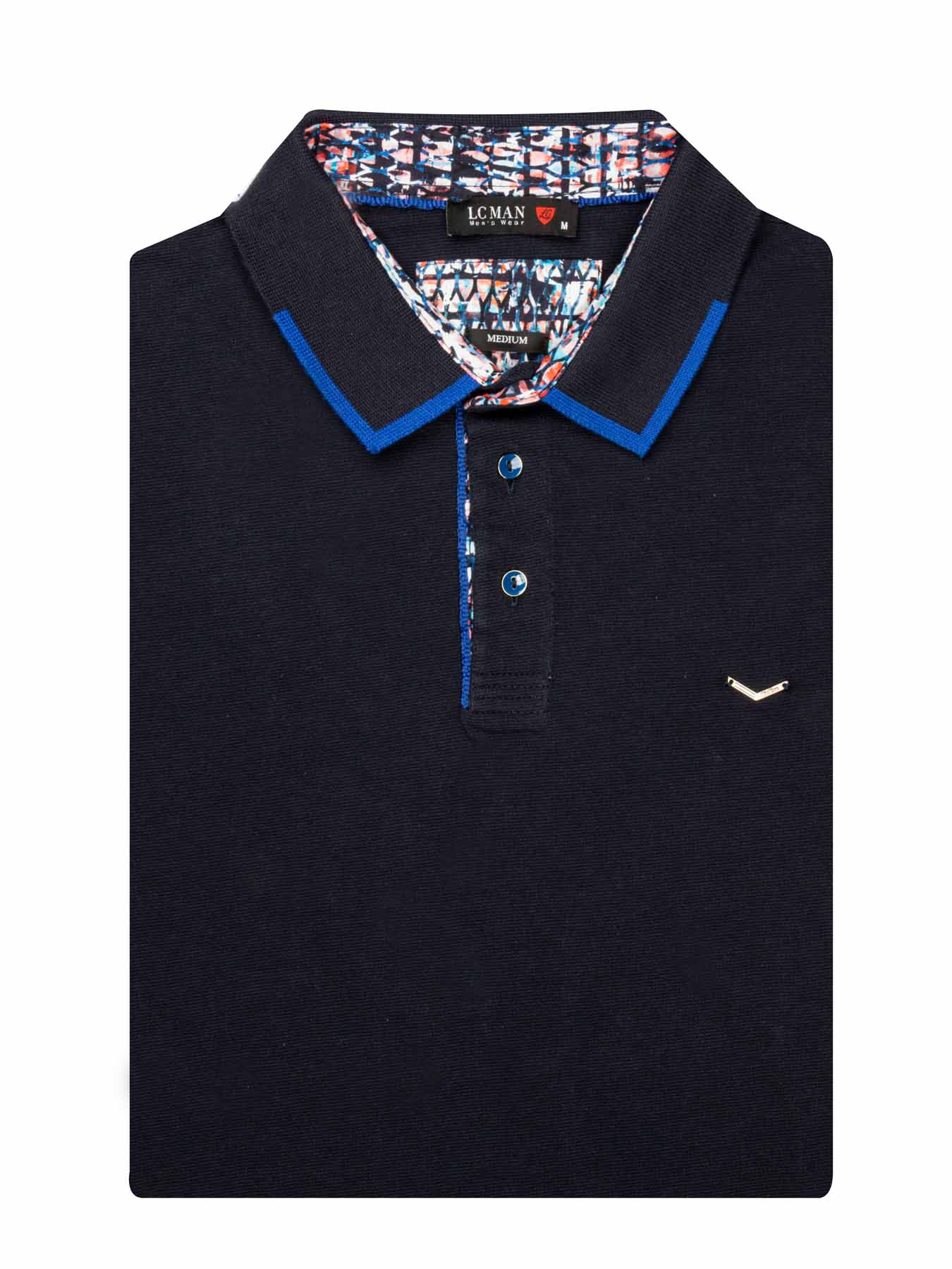 تی شرت یقه دارسه دکمه طرح ریپس SPO463