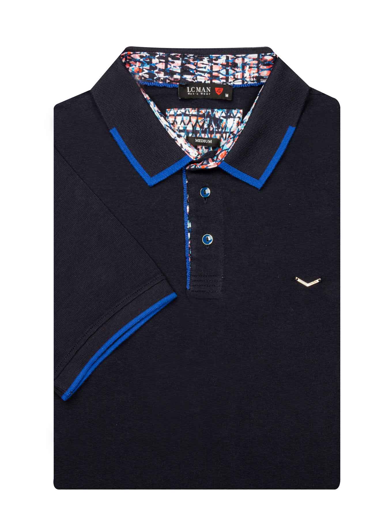 تی شرت یقه دارسه دکمه طرح ریپس SPO463