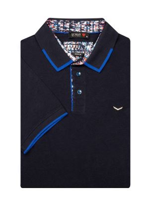 تی شرت یقه دارسه دکمه طرح ریپس SPO463