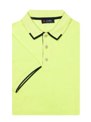 تی شرت یقه دارسه دکمه  یقه دورنگ PL308