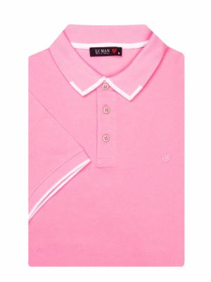 تی شرت یقه دارسه دکمه  یقه دورنگ PL308