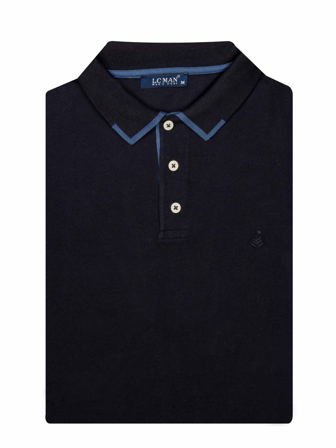 تی شرت یقه دارسه دکمه  یقه دورنگ PL308