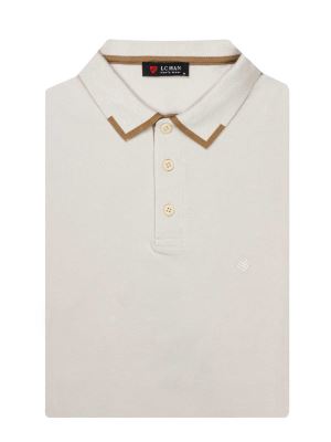 تی شرت یقه دارسه دکمه  یقه دورنگ PL308