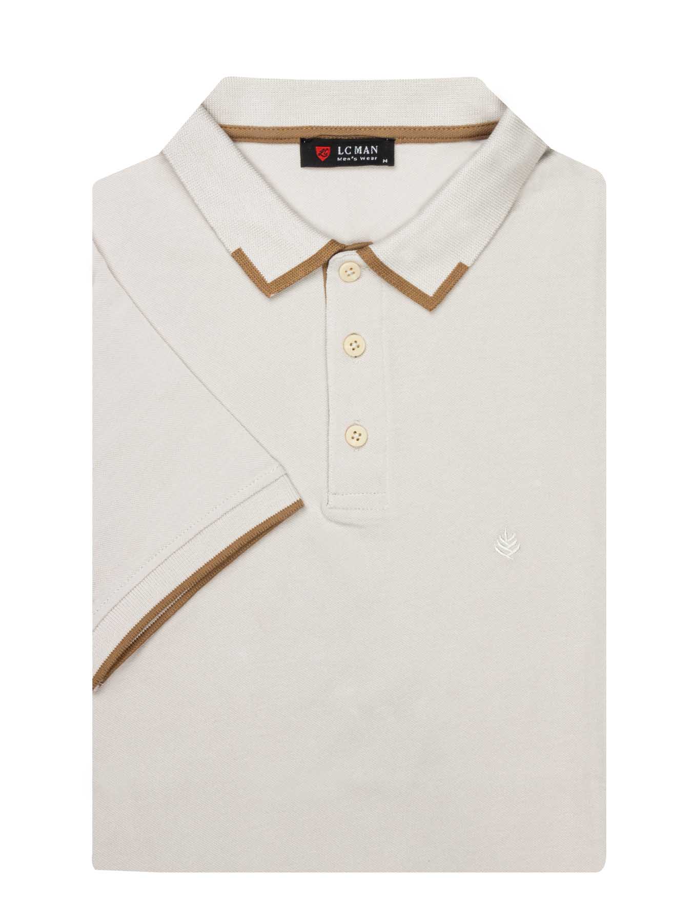 تی شرت یقه دارسه دکمه  یقه دورنگ PL308