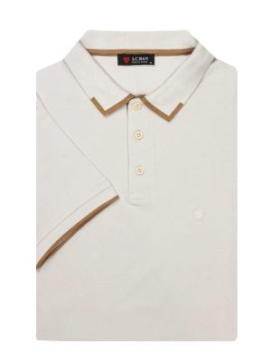 تی شرت یقه دارسه دکمه  یقه دورنگ PL308