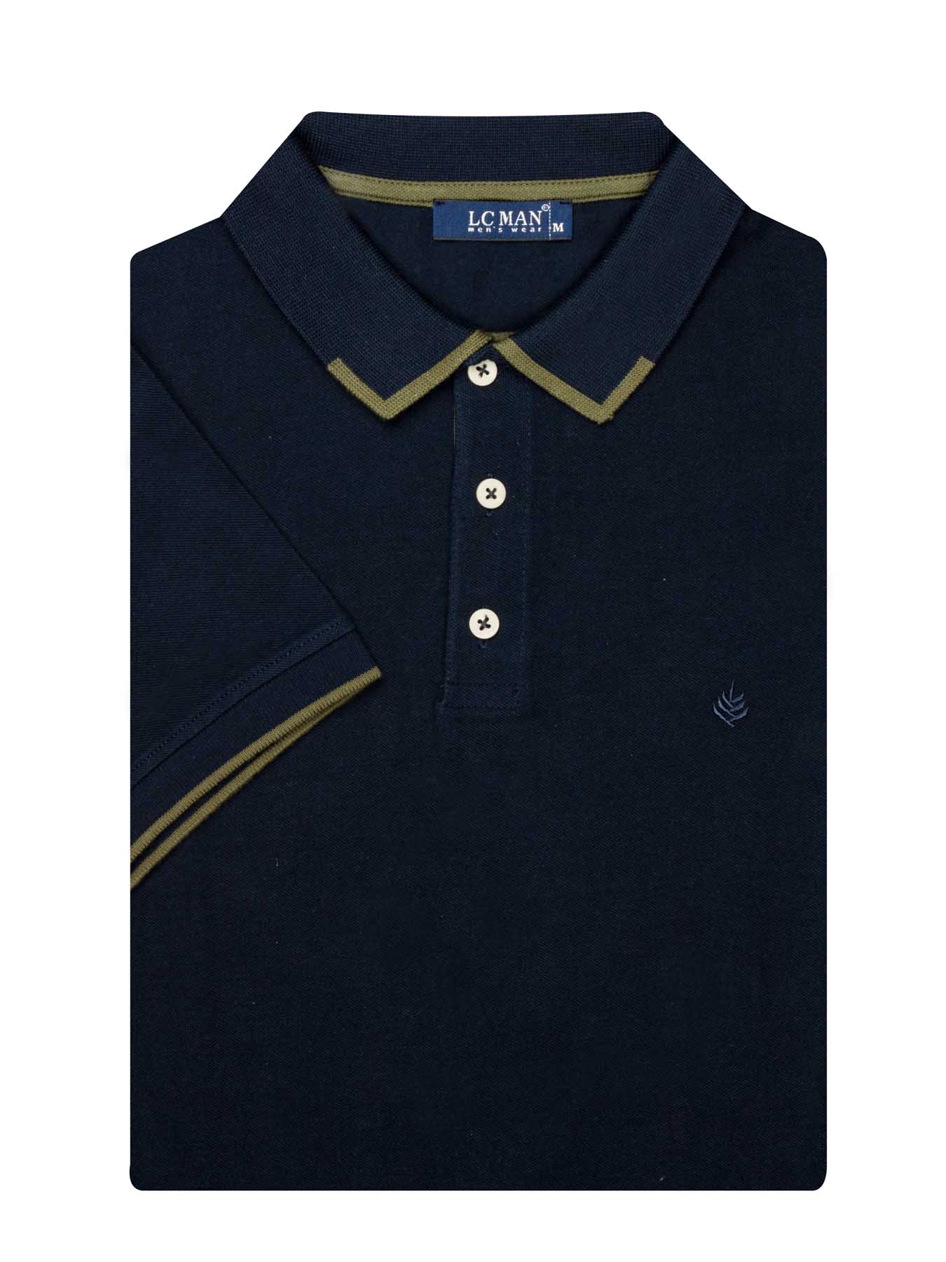 تی شرت یقه دارسه دکمه  یقه دورنگ PL308