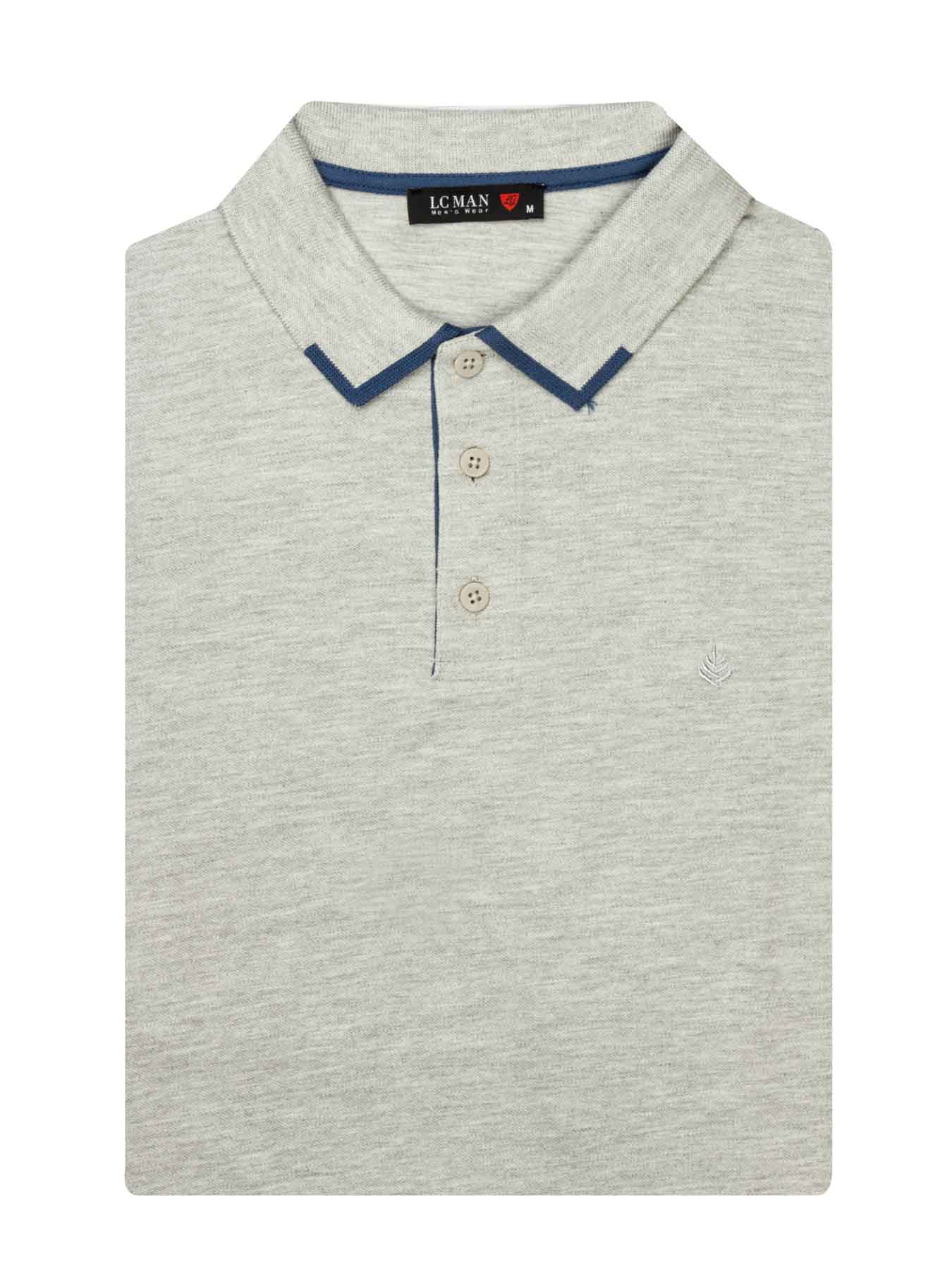 تی شرت یقه دارسه دکمه  یقه دورنگ PL308