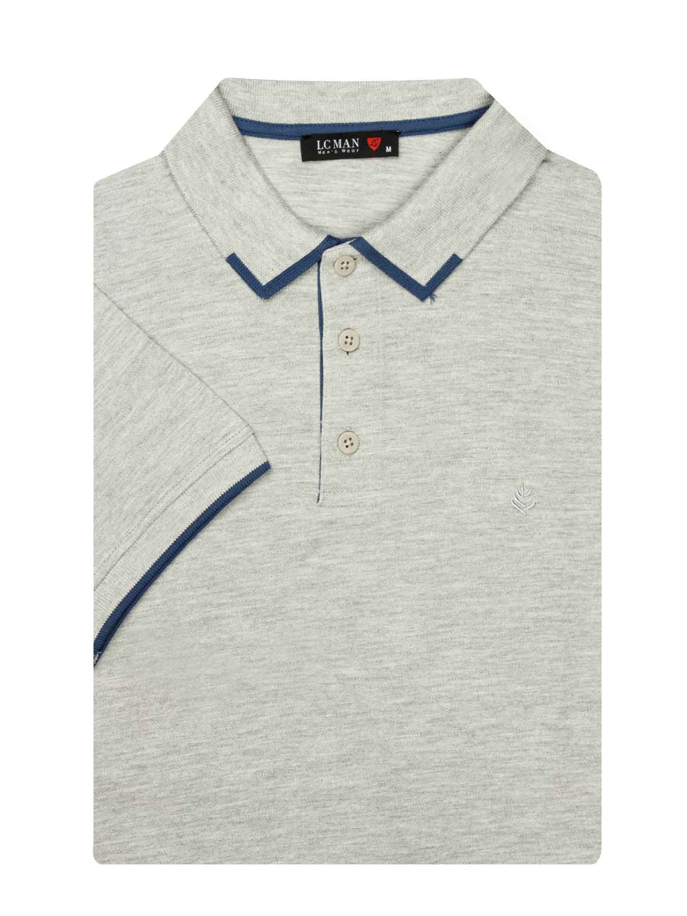 تی شرت یقه دارسه دکمه  یقه دورنگ PL308