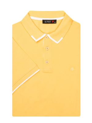 تی شرت یقه دارسه دکمه  یقه دورنگ PL308