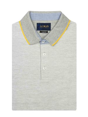 تی شرت یقه دارسه دکمه راه پهن PLR321