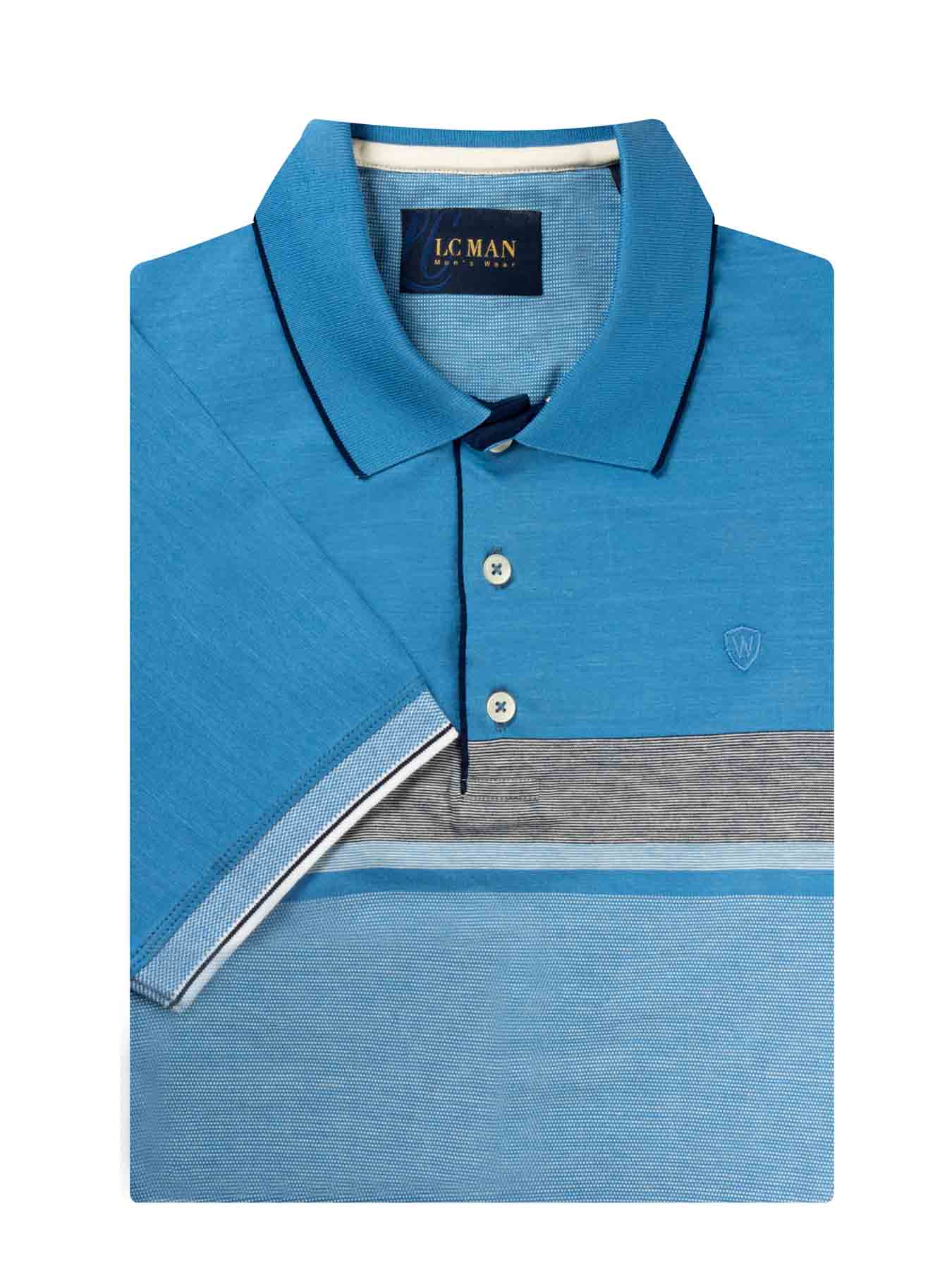 پولوشرت یقه دارسه دکمه طرح راه پهن  T19413