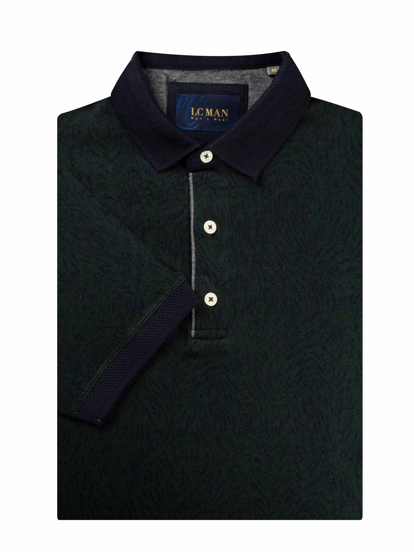 پولوشرت یقه دارسه دکمه طرح برگ  T194015