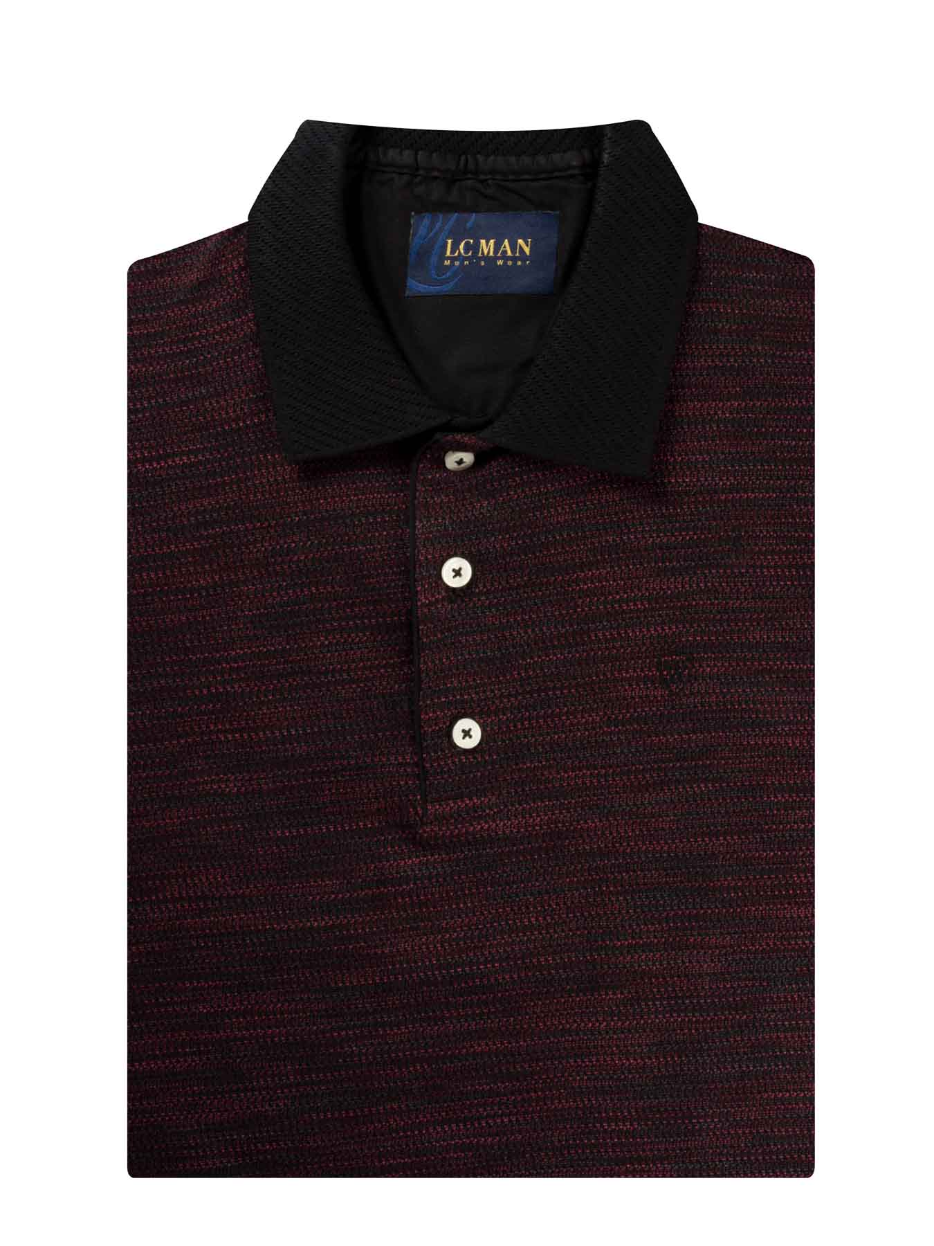 پولوشرت یقه دارسه دکمه طرح بافت T194020