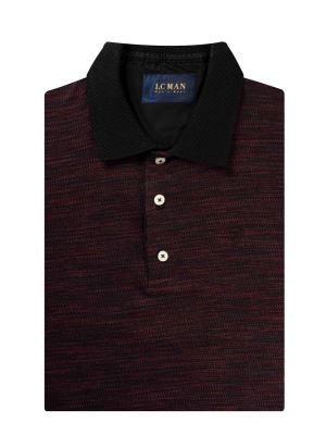 پولوشرت یقه دارسه دکمه طرح بافت T194020