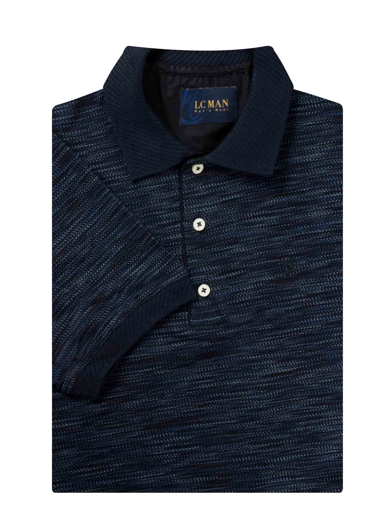 پولوشرت یقه دارسه دکمه طرح بافت T194020