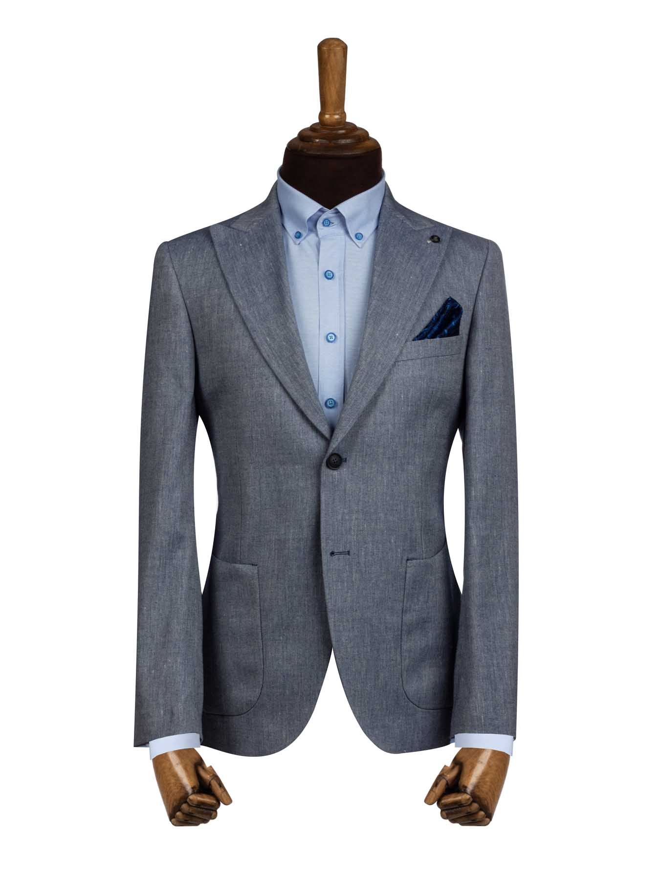 کت تک مردانه سرمه ای کجراه ال سی من 44