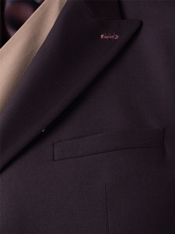 کت و شلوار و ژیله قهوه ای ساده ال سی من 5