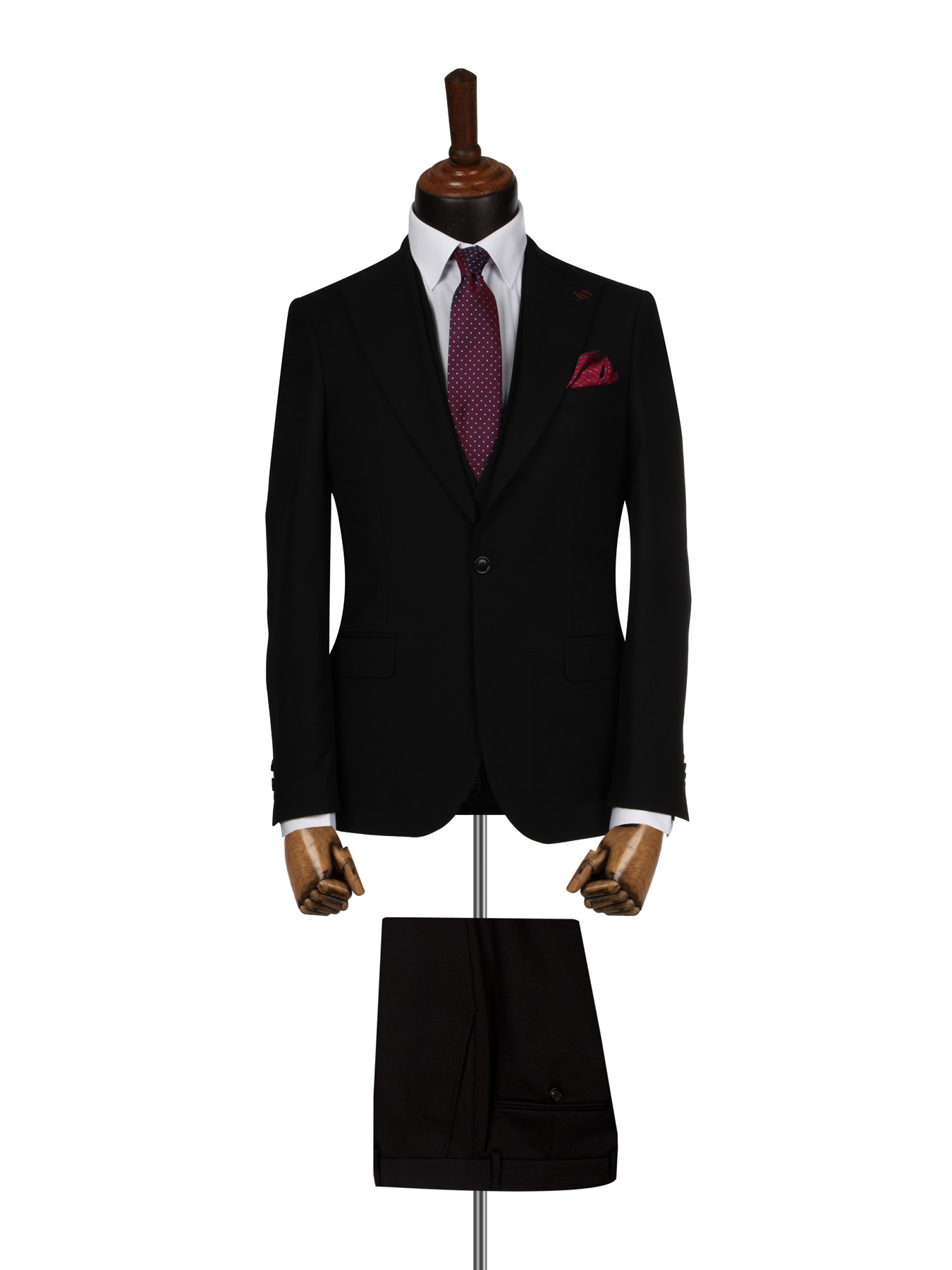 کت و شلوار و ژیله مشکی ساده ال سی من