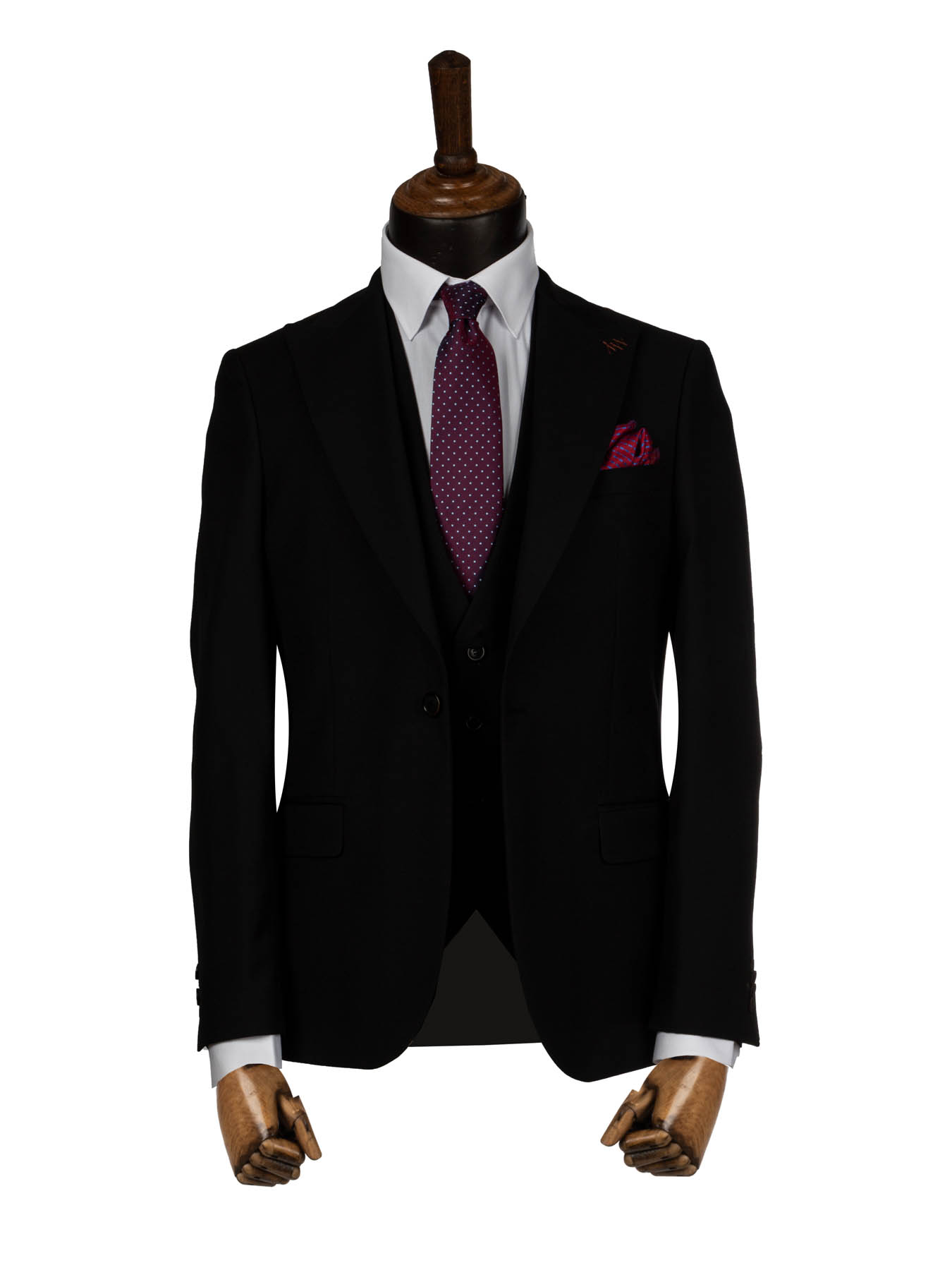 کت و شلوار و ژیله مشکی ساده ال سی من