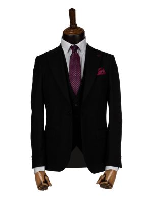 کت و شلوار و ژیله مشکی ساده ال سی من