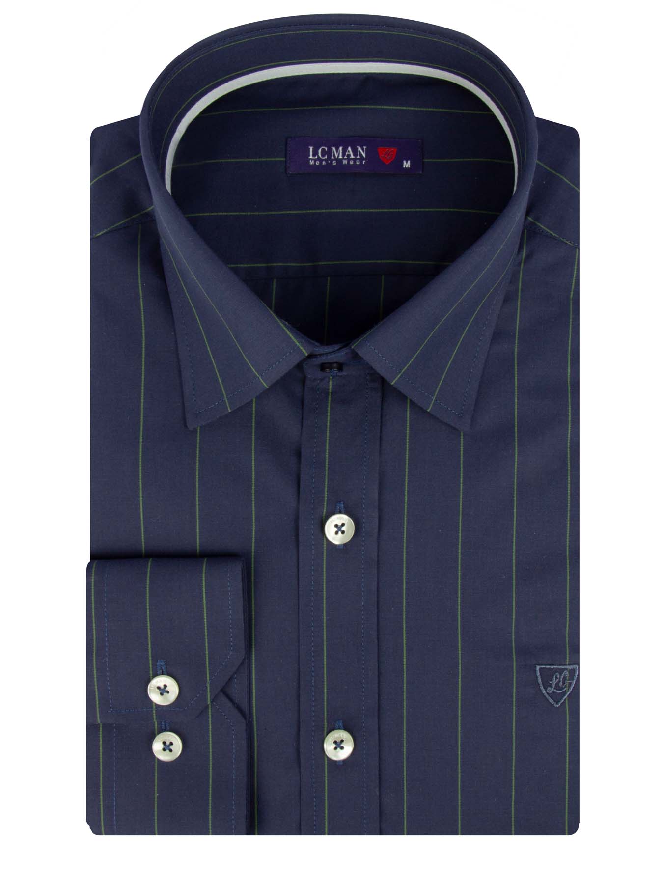 پیراهن مردانه راه راه آستین بلند ال سی من 015