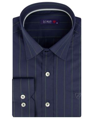 پیراهن مردانه راه راه آستین بلند ال سی من 015