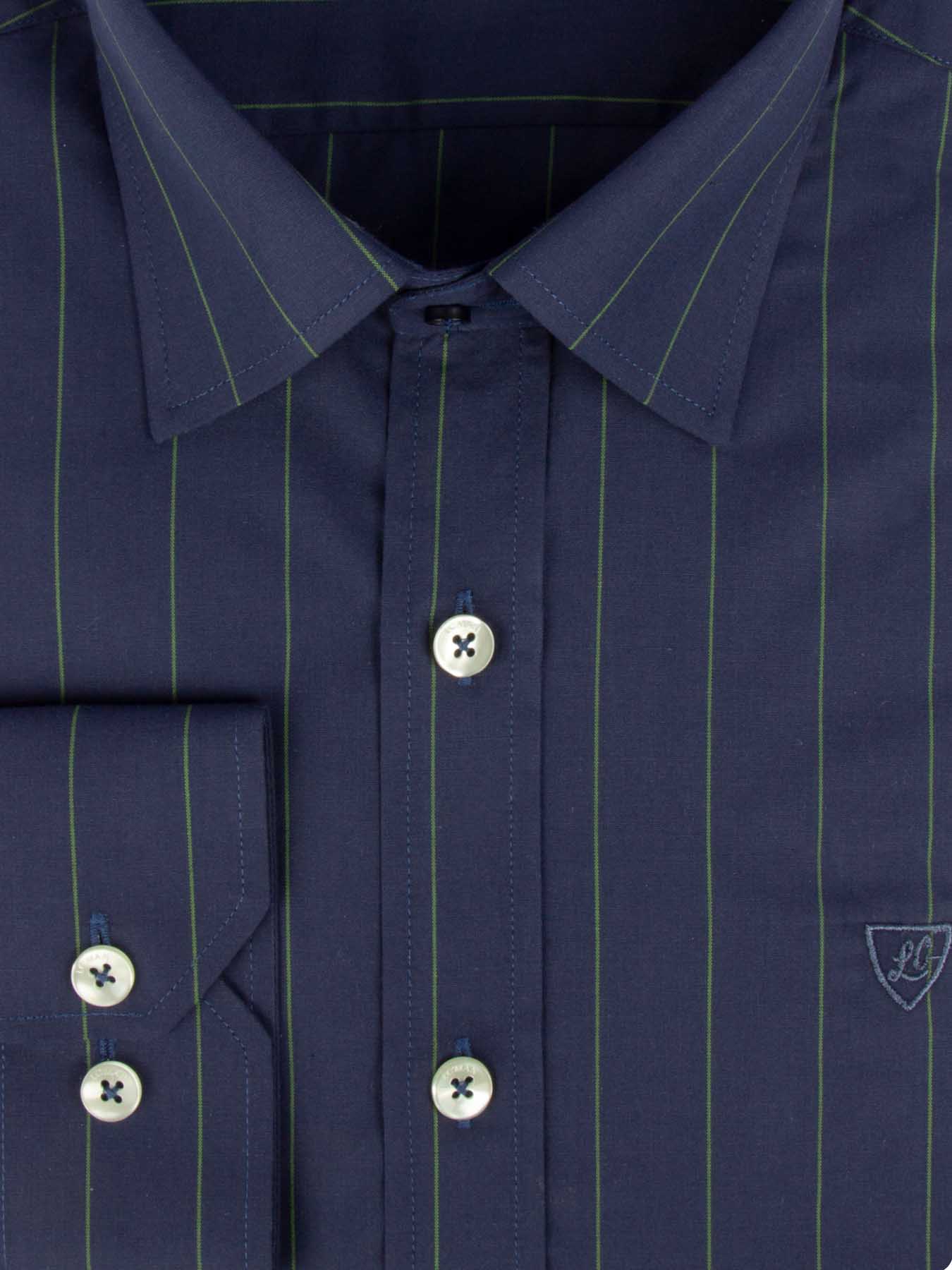 پیراهن مردانه راه راه آستین بلند ال سی من 015