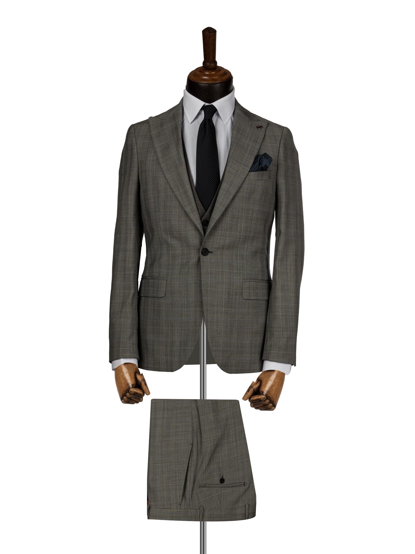 کت و شلوار و ژیله مردانه چهارخانه 032