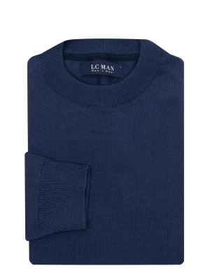 پلیور یقه 3 سانتی سرمه ای روشن