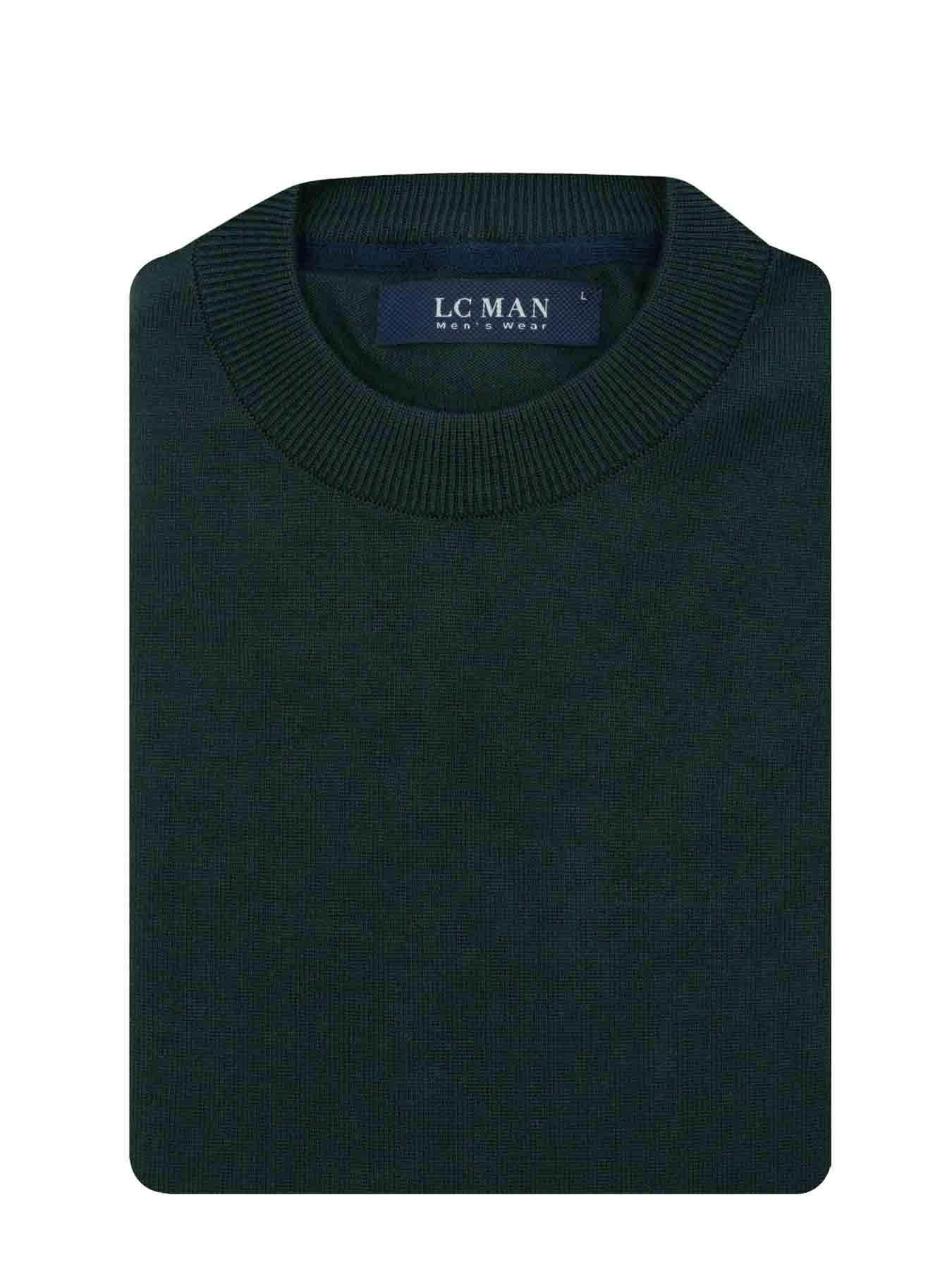 پلیور یقه 3 سانتی سبز تیره