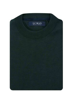 پلیور یقه 3 سانتی سبز تیره