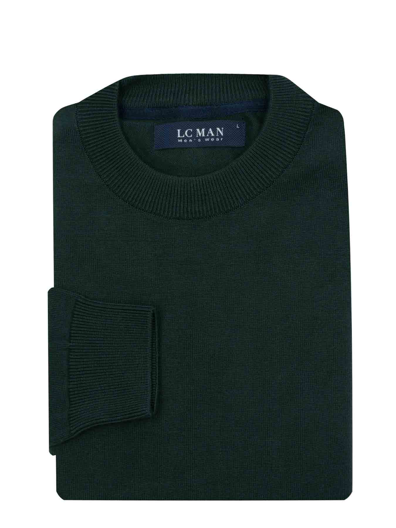 پلیور یقه 3 سانتی سبز تیره