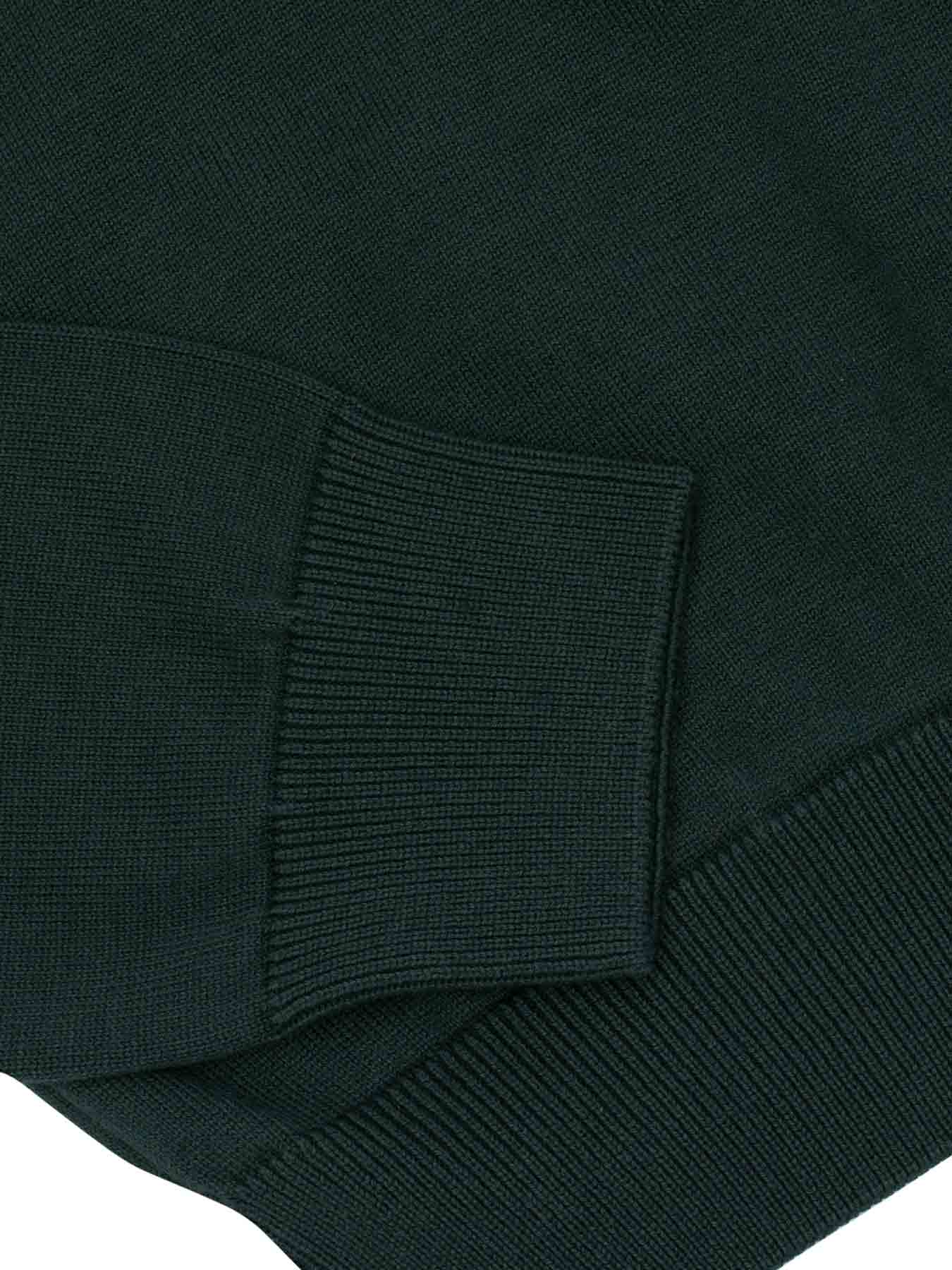 پلیور یقه 3 سانتی سبز تیره