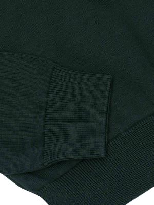 پلیور یقه 3 سانتی سبز تیره