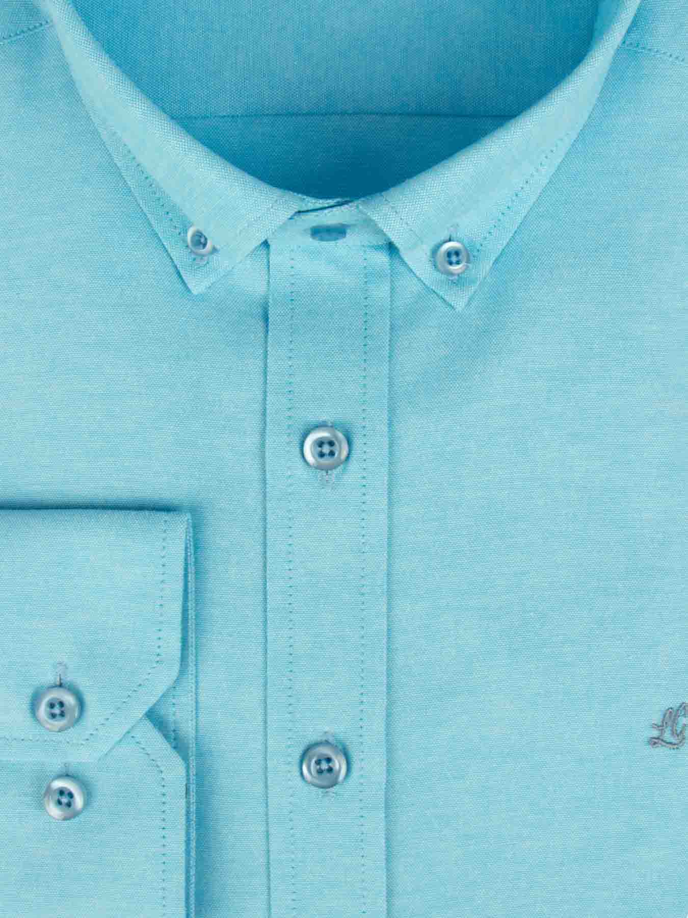 پیراهن مردانه آبی آستین بلند ال سی من  064