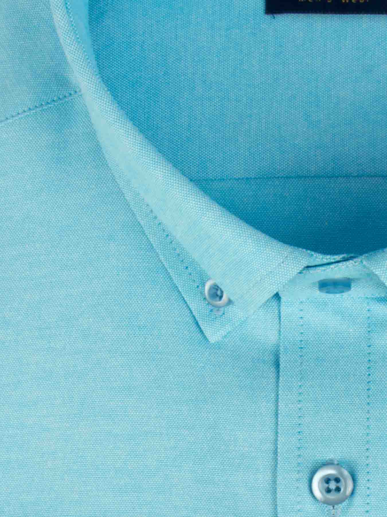 پیراهن مردانه آبی آستین بلند ال سی من  064