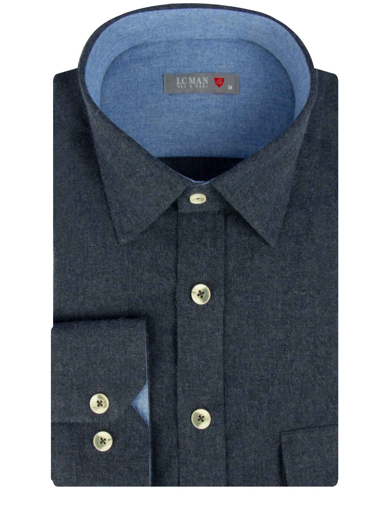 پیراهن ساده آستین بلند سرمه ای 