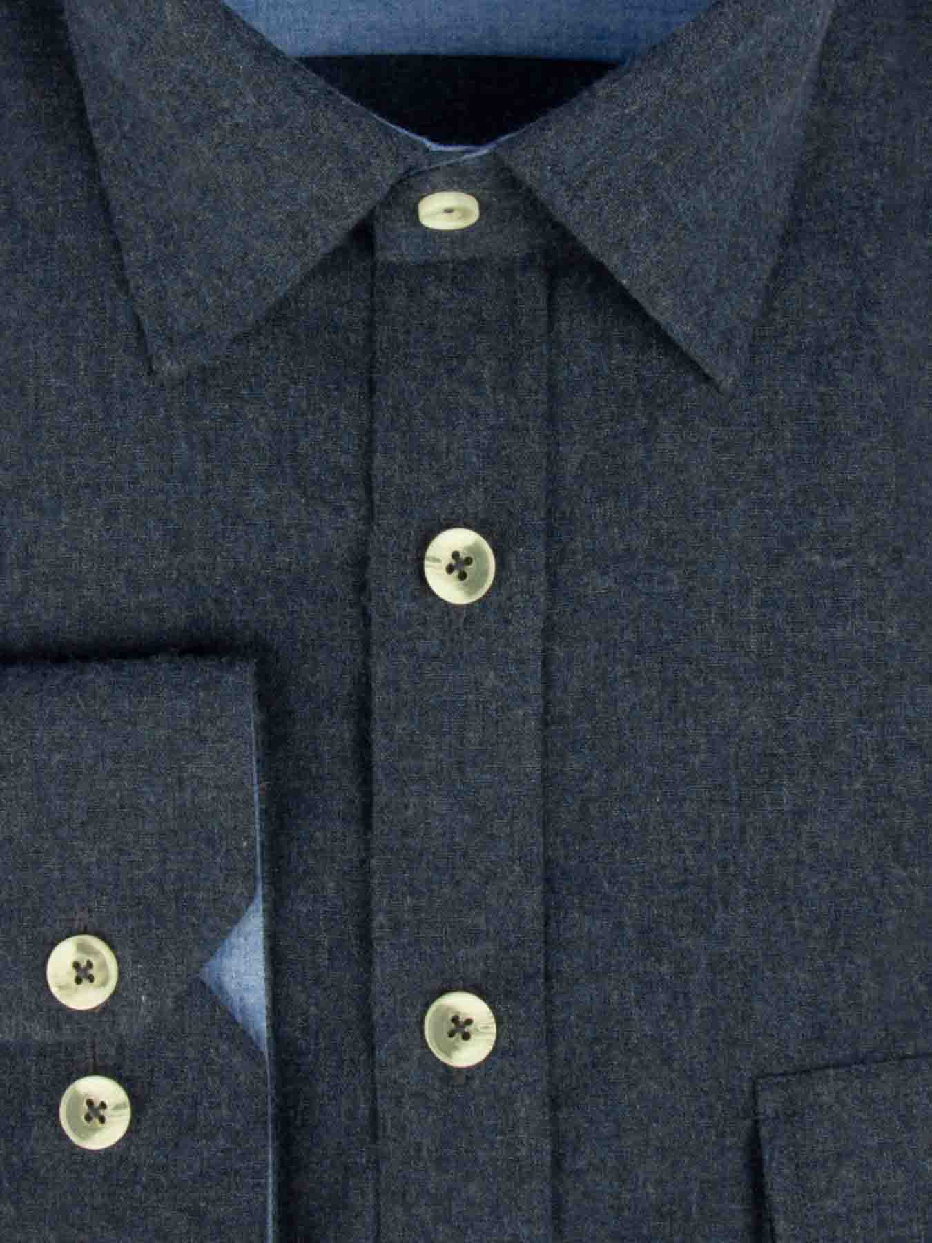 پیراهن ساده آستین بلند سرمه ای 