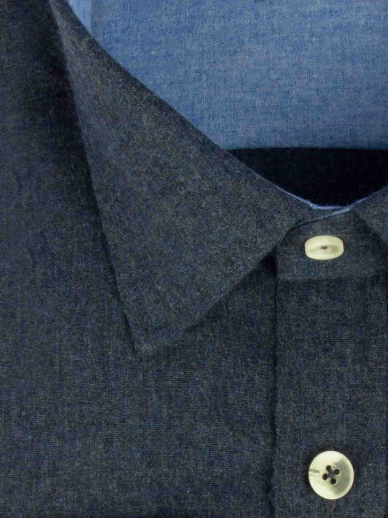 پیراهن ساده آستین بلند سرمه ای 