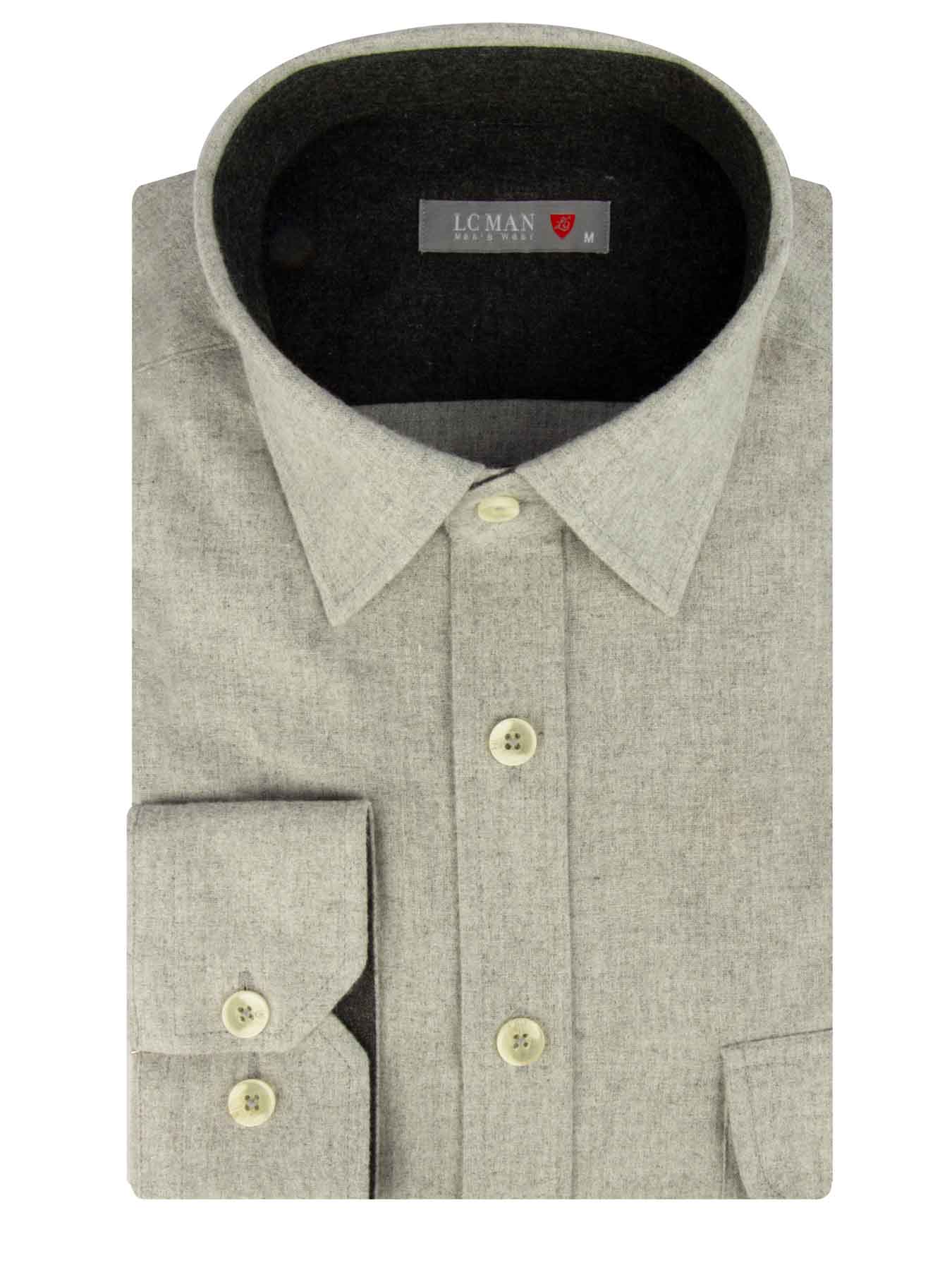 پیراهن ساده طوسی آستین بلند ال سی من