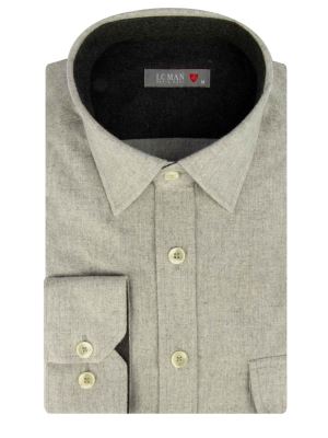 پیراهن ساده طوسی آستین بلند ال سی من