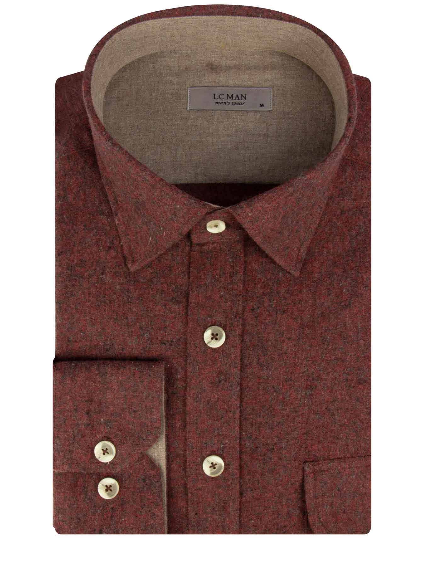 پیراهن ساده آستین بلند قرمز ال سی من