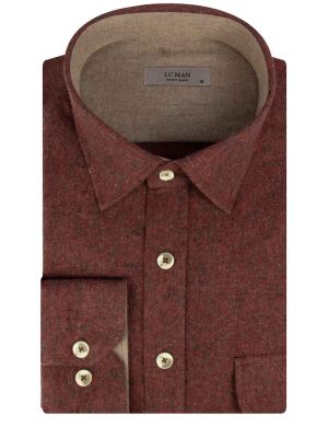 پیراهن ساده آستین بلند قرمز ال سی من