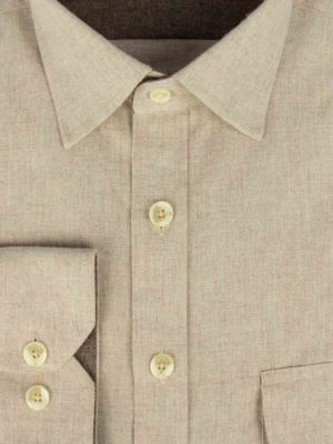 پیراهن ساده آستین بلند کرم ال سی من