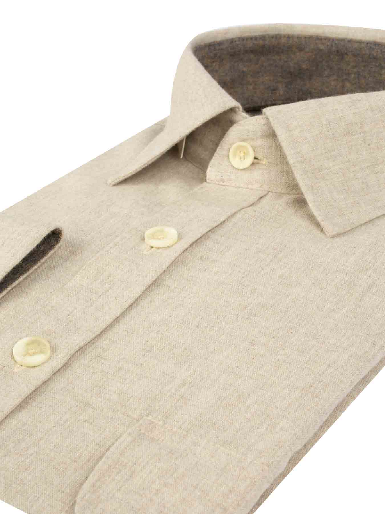 پیراهن ساده آستین بلند کرم ال سی من