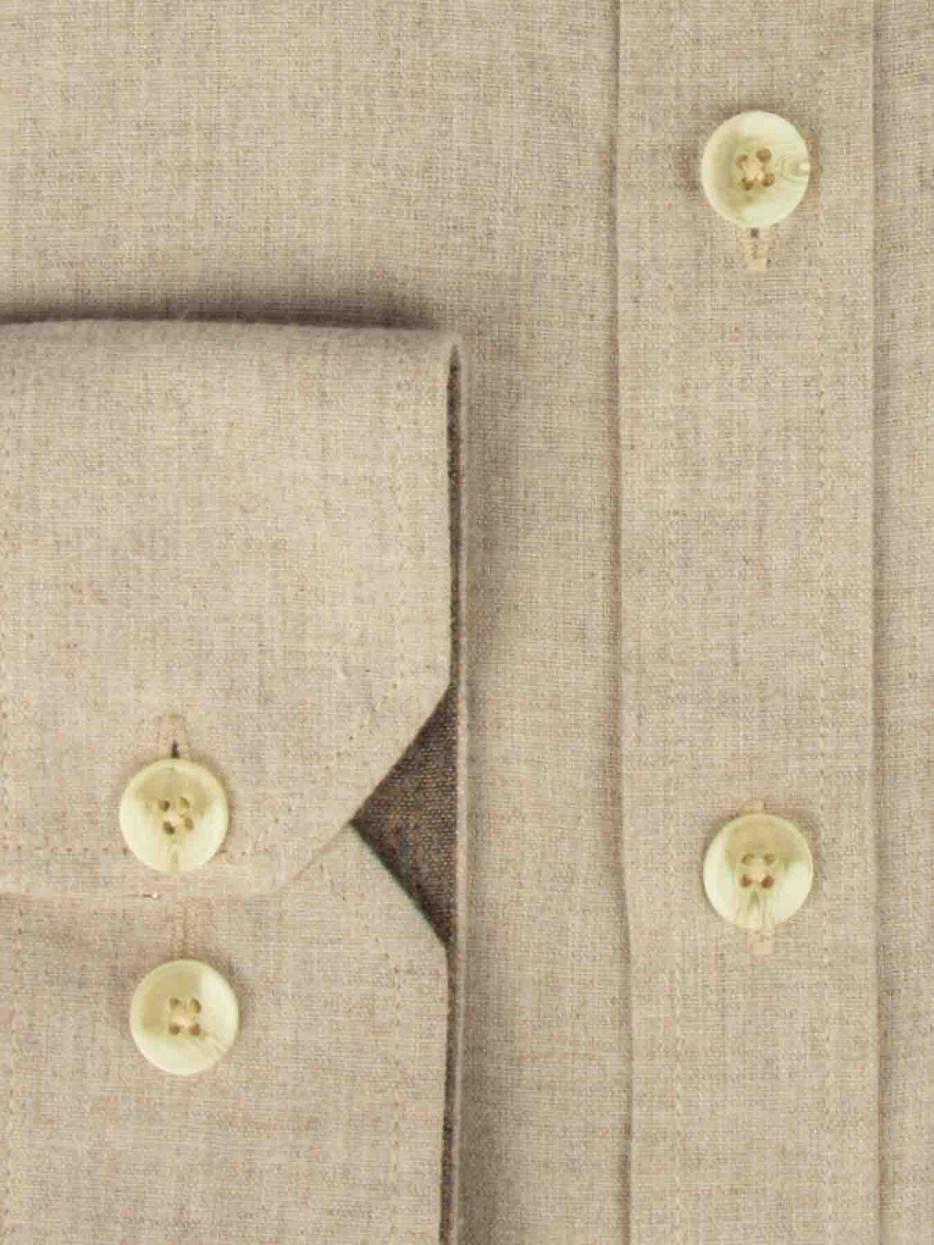 پیراهن ساده آستین بلند کرم ال سی من