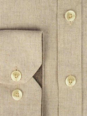 پیراهن ساده آستین بلند کرم ال سی من