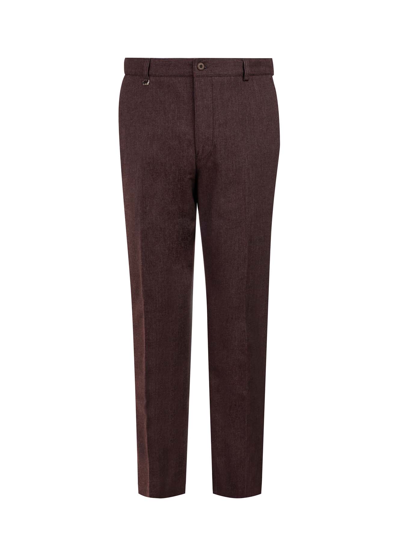 شلوار کتان زرشکی ساده ال سی من