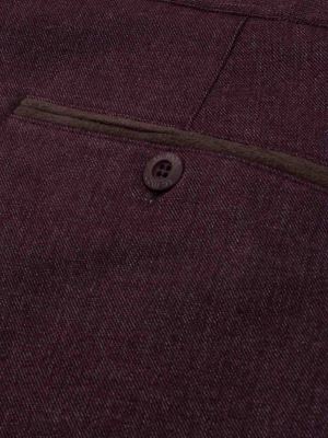 شلوار کتان زرشکی ساده ال سی من