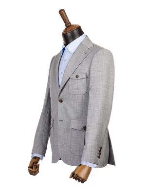 کت تک  مردانه طوسی ال سی من 121